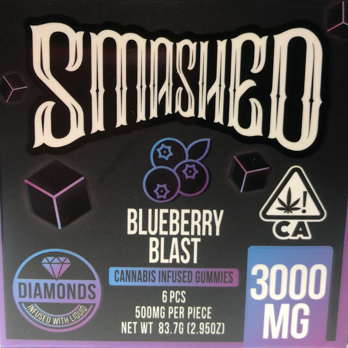 Smashed 3000mg Diamond Infused Gummies - $45 Special!